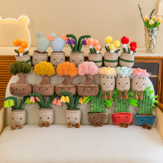 Lazy Day Potted Succulent Plush - Soft Life Stress Reliever