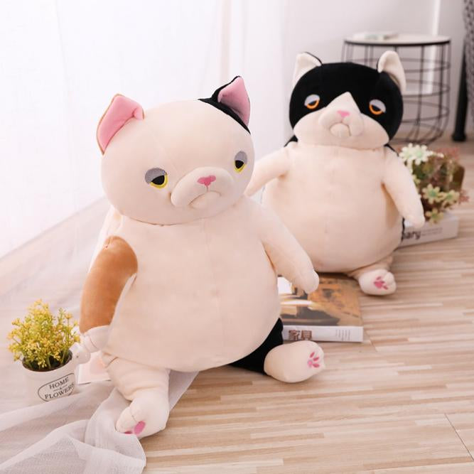 Ugly Cute Chonky Fat Cat Plush Toy - Viral Meme Stuffed Animal Kitten